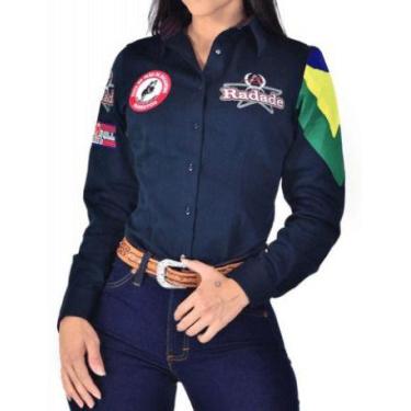 Imagem de Camisa Country Radade Feminina Bordada Peão de Boiadeiros Barretos HC,