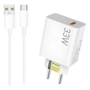Imagem de Carregador Xiaomi 33W Original + Cabo USB-C Carregamento Super Rápido