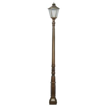 Imagem de Poste para Jardim Paris Maior de Alumínio Fundido e Vidro 3,90m PT230 Luminárias N. Sra. da Guia