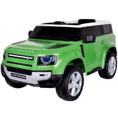 Imagem de Mini Carro Elétrico Infantil Land Rover Defender Bateria 12V Verde Mot
