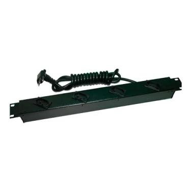 Imagem de Regua com 4 Tomadas - para Rack 19 - 20A - Cabo 2,5m - Preto - Redrack
