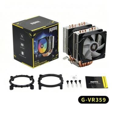 Imagem de Cooler Processador Gamer Fan Duplo 4 Pinos Compatível AM5 AM4 LGA2066 