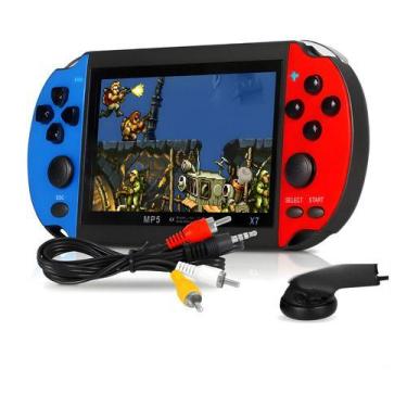 Imagem de Mini Console Retrô Portátil Azul E Vermelho Azul E Vermelho - Bellavie