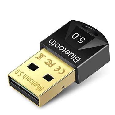 Imagem de Adaptador Bluetooth para PC, receptor de dongle Bluetooth 5.0 para transferência sem fio para laptop, suporta Windows 10/8.1/8/7/XP para desktop, laptop, mouse, teclado, impressoras,