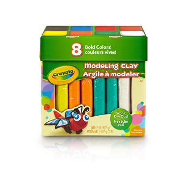 Imagem de Crayola Modeling Clay, 8 Bold Colors, 2 Lb Non-Toxic Art Tool for Kids 4 & Up, Traditional Modeling Clay for Art Projects, Great for Sculpting, Soft Pliable Clay Won't Dry Out