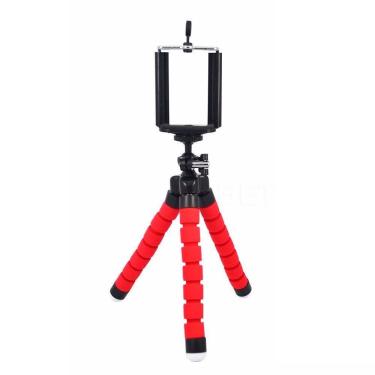 Imagem de Tripé Flexível Articulado Suporte Celular Selfie Câmera Verm