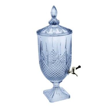 Imagem de Suqueira Dispenser Para Bebidas Lyor 7780 Diamante 4.5 Litros Cristal Azul