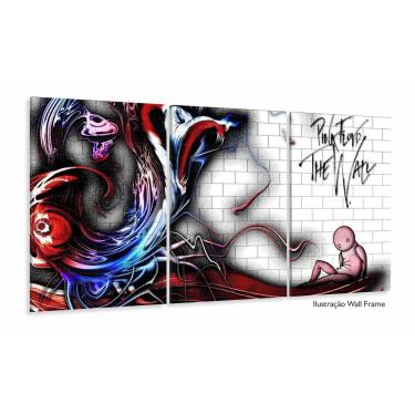 Imagem de Quadro Decorativo Pink Floyd Musica banda 120x60 3 peças