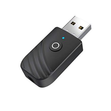Imagem de Adaptador receptor transmissor de áudio 3 em 1 USB sem fio Bluetooth 5.0 3,5 mm alcance máximo 10 m para PC TV carro