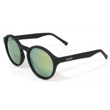 Imagem de Óculos de Sol HUPI Kona Preto Fosco Lente Verde Espelhado, Cor: PRETO