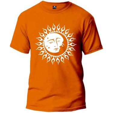 Imagem de Camiseta Lua E Sol Básica Malha Algodão 30.1 Masculina E Feminina Mang