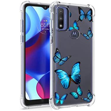 Imagem de Tothedu Capa de telefone para Moto G Pure 2021, capa para Motorola XT2163DL, capa protetora para celular traseira de TPU transparente e fina à prova de choque para Motorola Moto G Pure 2021 (borboleta)