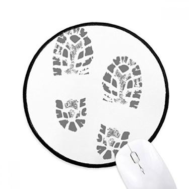 Imagem de Impressão de sapatos pegada estilo moderno moda pôster mouse pad desktop escritório tapete redondo para computador