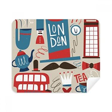 Imagem de Big Ben Britânico Bus Inglaterra Bandeira Telefone Limpador de Tela Óculos Pano de Limpeza 2 peças Tecido de Camurça