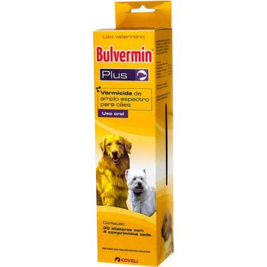 Imagem de VermÍfugo Coveli Bulvermin Plus 4 Comprimidos para Cães - 30 Blister