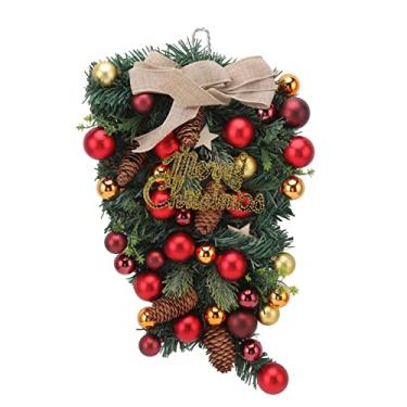 Imagem de Árvore de Natal de Cabeça para Baixo, árvore de Natal Artificial Artesanal Reutilizável Rattan Decoração de árvore de Natal para Decoração de Casa Sazonal