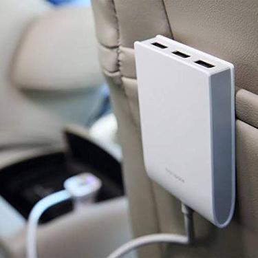 Imagem de CARREGADOR VEICULAR COM EXTENSÃO PARA BANCO TRASEIRO COM 5 PORTAS USB ROCK SPACE, CAR CHARGE WITH CLIP & EXTENSIVE PORT 5XUSB