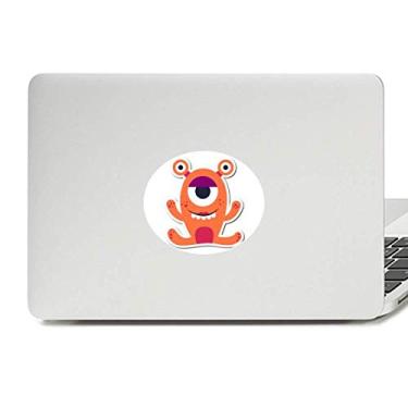 Imagem de Adesivo para notebook com emblema de vinil monstro laranja do universo e alienígena