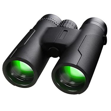 Imagem de Binóculos de alta potência 12x42 HD BAK4 Prisma Telescópio portátil multicamadas de revestimento verde à prova d'água para observação de pássaros, observação de estrelas, viagens, caminhadas