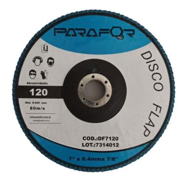 Imagem de 10 Discos Flap 7 X 7/8 X 6.4 Grão 120