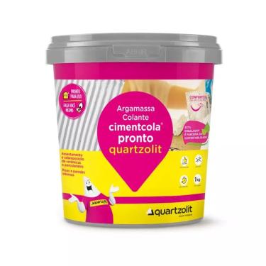 Imagem de Cimento Cola Pronto Pratico Facil Cimentcola 1Kg Quartzolit