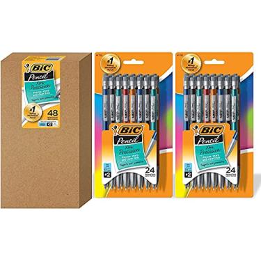Imagem de BIC Lapiseira Xtra-Precisão, Barril Metálico, Ponta Fina (0,5 mm), 48 unidades