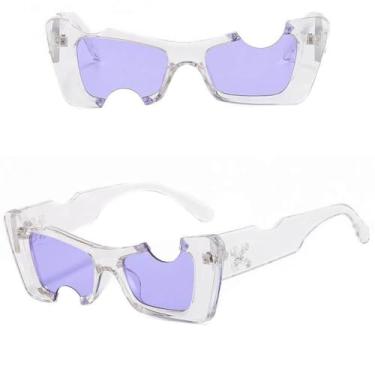 Imagem de Moda europeia e americana tendência notch hortelã preto óculos de sol personalidade hip hop óculos de sol, c6, tamanho único