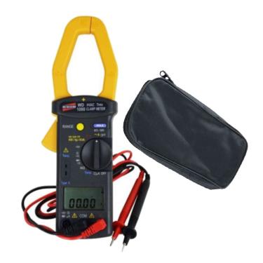 Imagem de Kit Alicate Wattímetro Digital Tensão Corrente Diodo Resistência Capacitância Hold Wd-1000 Portátil Estojo Es-01