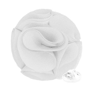 Imagem de Vittorio Vico Broche de lapela formal de flor rosa para homens - broche de rosa, flor de rosa para homens, 2.5" (6.36CM), Poliéster, Não aplicável