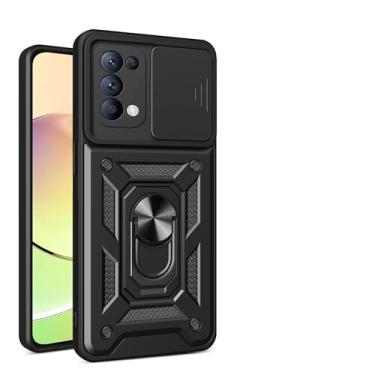 Imagem de Kukoufey Capa compatível com OnePlus Nord N200 5G, com capa de lente de câmera deslizante compatível com Oppo A74 5G CPH2197 CPH2263 / A54 5G CPH2195 OPG02 / A93 5G capa preta