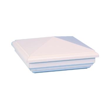 Imagem de Classy Caps NE855 5X5 New England PVC Post Cap, 12,7 cm x 12,7 cm, Branco