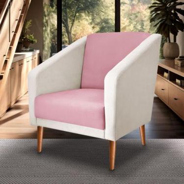 Imagem de Poltrona Sala De Estar Monalisa Decorativo suede - me, rosa