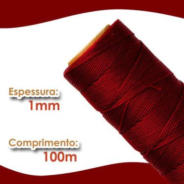 Imagem de Cordão Encerado 1mm - Fio Cordone Bordo - 100 Metros - Nybc