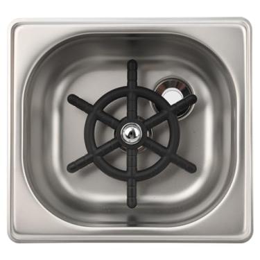 Imagem de Máquina de limpeza de copo de vidro quadrado, máquina de limpeza de copo de vidro com bico rotativo de 360 graus, pia de cozinha, máquina de limpeza de copos de aço inoxidável, máquina de limpeza de