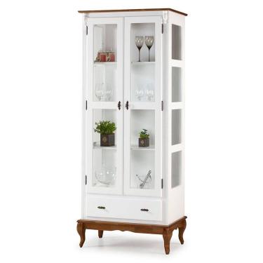 Imagem de Cristaleira Lateral 2 Portas Vidro 1 Gaveta 3 Prateleiras M560303 Garapa - Verniz