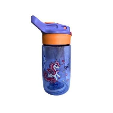 Imagem de Garrafa Infantil Com Canudo Flip-Top 450ml - FWB, Unicornio