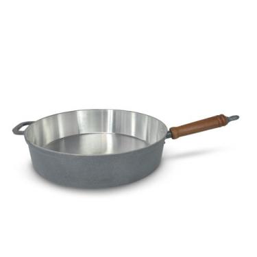 Imagem de Frigideira Fundida Alumínio Batido Grosso Com Tampa 34cm - Fund Lar, G