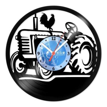 Imagem de Relógio De Parede Disco Vinil Diversos - Trator na Fazenda - VDI-085 -