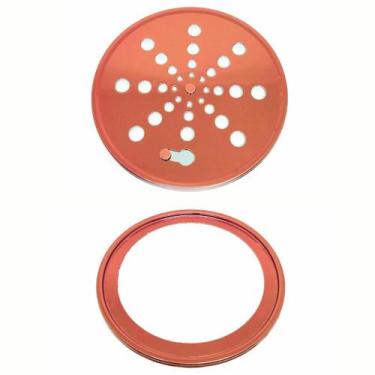 Imagem de Tampa Ralo e Porta Grelha Redondo 10cm Abre/ Fecha - Rose - Montelar A