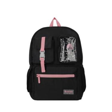 Imagem de Mochila para Notebook 15" Cleveland Preta e Rosa - Xtrem