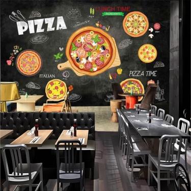 Imagem de Lcythiazole Murais de parede de tamanho personalizado, papel de parede removível, papel de parede Pizzawallpaper, decoração de lanchonete, pizzaria, sala de jantar