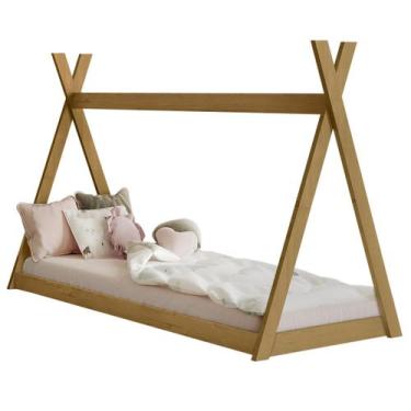 Imagem de Cama Infantil Montessoriana Madeira Quarto Modelo Cabana - Comprelar M