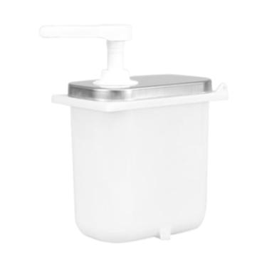 Imagem de SiaBiced Molho Pump Dispenser Coffee Syrep Dispenser 67.6 oz molhos com bomba de condimento de bomba para restaurante Hotel Use Kitchen Bar, 2l Branco