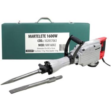 Imagem de Martelete Rompedor Demolidor 45j 1600w com Maleta - 220v