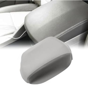 Imagem de SecosAutoparts Tampa do console central capa de apoio de braço couro cinza compatível com Honda Pilot 2009 2010 2011 2012 2013 2014 2015