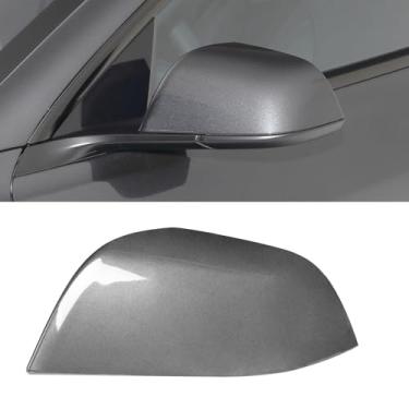 Imagem de OWITAT Compatível com Tesla Model 3 capa de espelho do lado esquerdo do motorista 2017 2018 2019 2020 2021 2022 2023 2024, substituição da capa do espelho retrovisor lateral para modelo 3, cinza