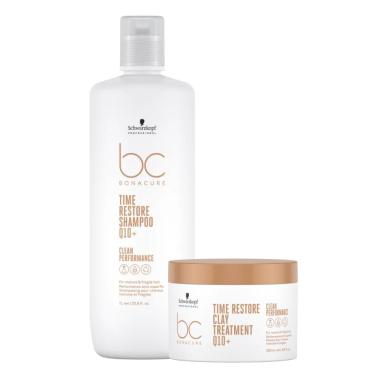 Imagem de Schwarzkopf Time Restore Q10+ Shampoo 1L e Máscara 500ml