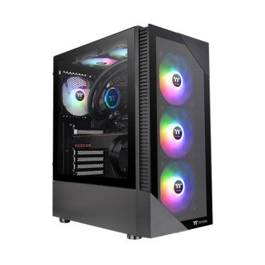 Imagem de Gabinete Thermaltake View 200 TG ARGB MidTower Vidro Temperado ARGB USB C/3 Fans Preto