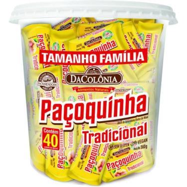 Imagem de Paçoca Rolha Tradicional Pote Com 40 Unidades - 560G - Daconia