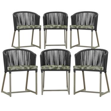 Imagem de 6 Cadeiras de Jantar Área Noronha em Alumínio